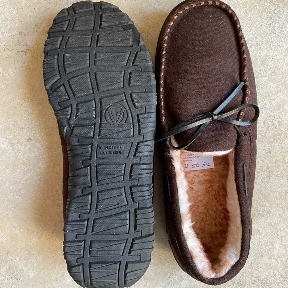 Brown and Black Slip-Ons with Rugged Sole - Picture 1 of 3